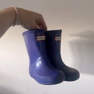 Hunter Toddler Original First Classic Giant Glitter Wellington Boots